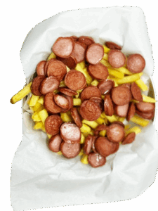 wurstel e patatine